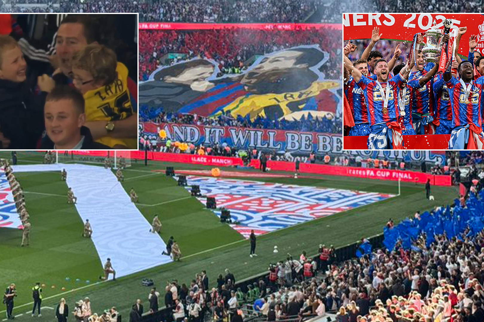 Crystal Palace Penghormatan Tifo Wembley temp