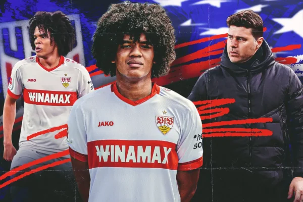 Anrie Chase dari VfB Stuttgart Rintangan RB Salzburg temp