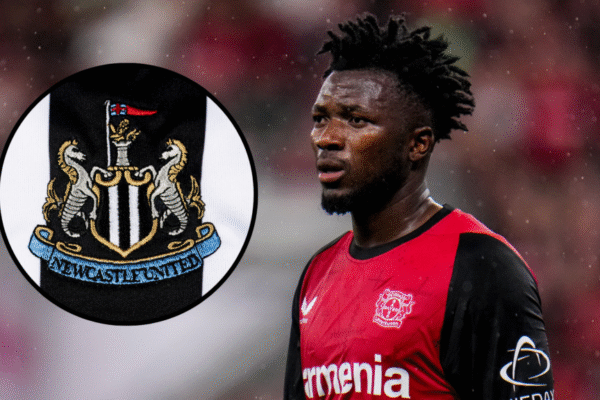 Edmond Tapsoba dari Bayer Newcastle United temp