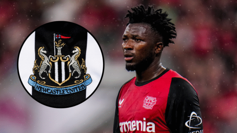 Edmond Tapsoba dari Bayer Newcastle United temp